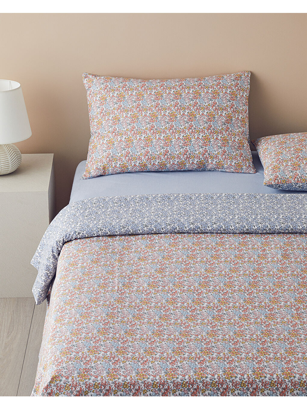 Crispy Bouquets Çift Taraflı Kolay Ütülenir Tek Kişilik Nevresim Takımı 160x220 cm Turuncu-2