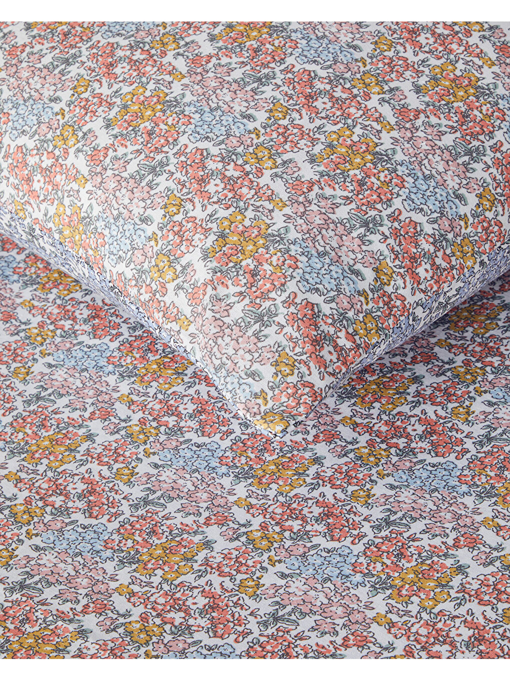 Crispy Bouquets Çift Taraflı Kolay Ütülenir Tek Kişilik Nevresim Takımı 160x220 cm Turuncu-4