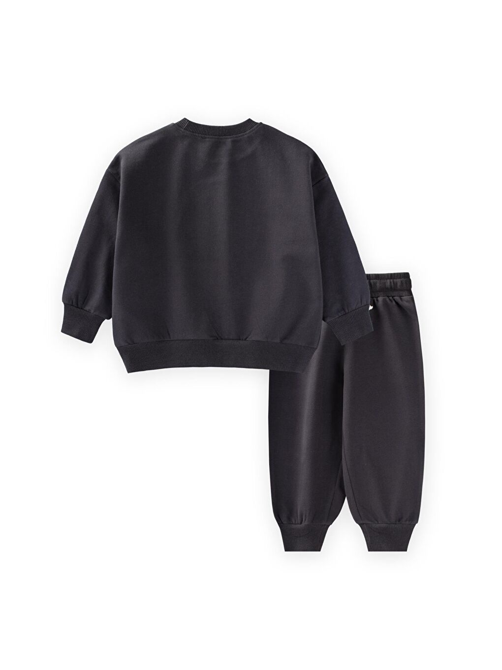 Roket Aplikeli Sweatshirt Takım 1-6 Yaş Antrasit-1