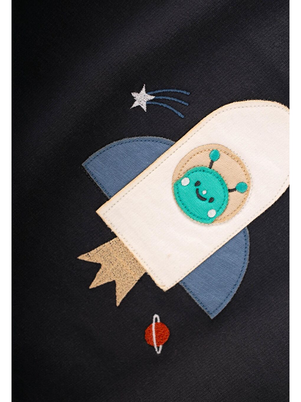 Roket Aplikeli Sweatshirt Takım 1-6 Yaş Antrasit-2