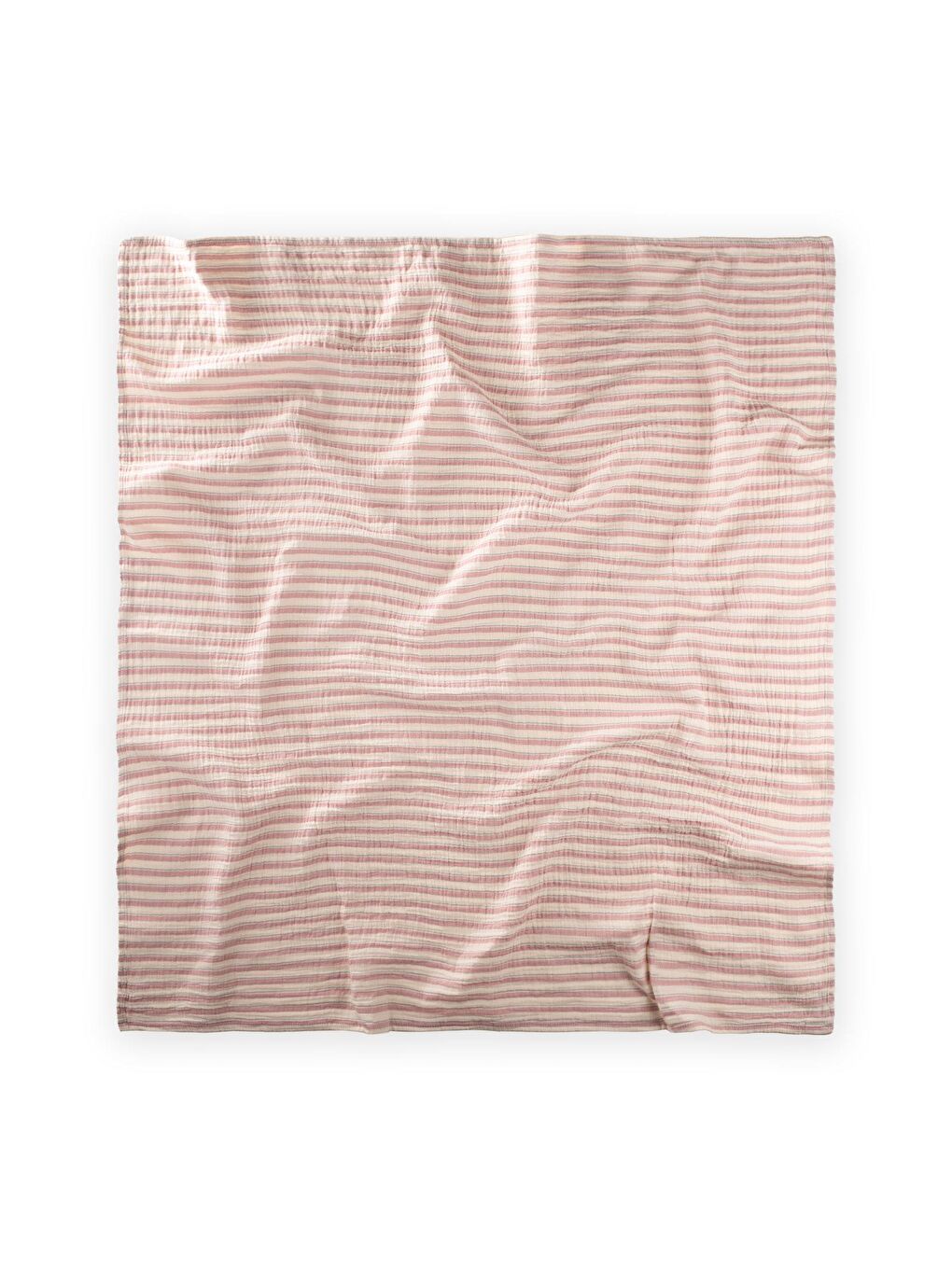 Pembe Naturel Battaniye 90X100cm Gül Kurusu Çizgili-1