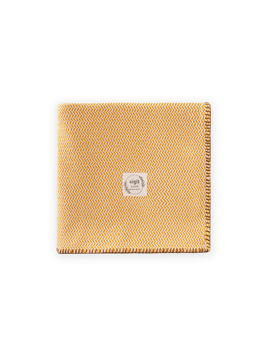 Çoban Dikişli Battaniye 93X100 Cm (+/- 3 Cm ) Hardal Sarı