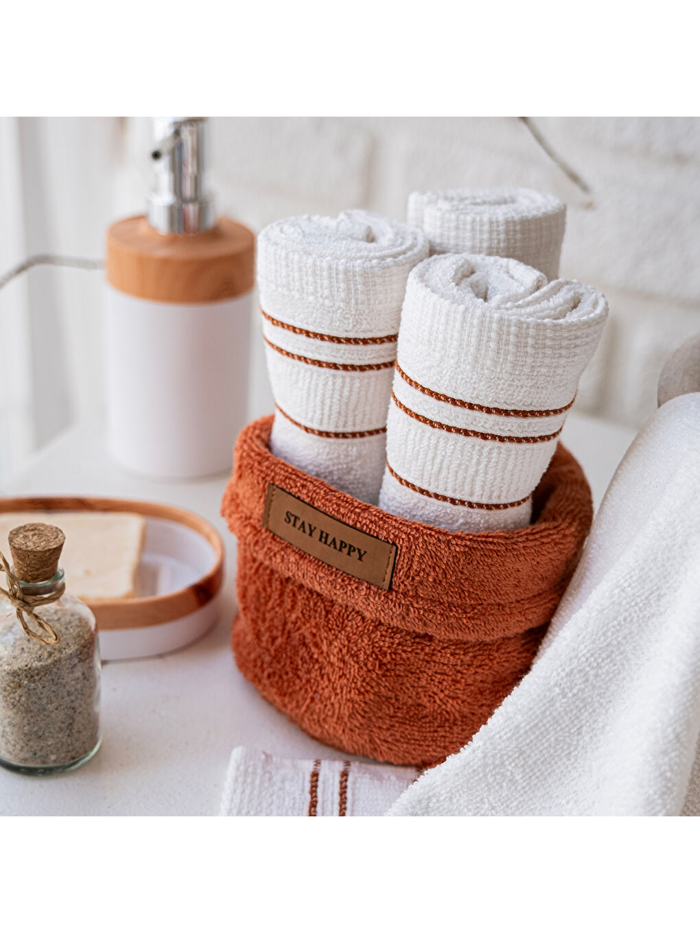 Turuncu Home Daily 4 lü Havlu Seti 30x50 Cm-Kiremit-2