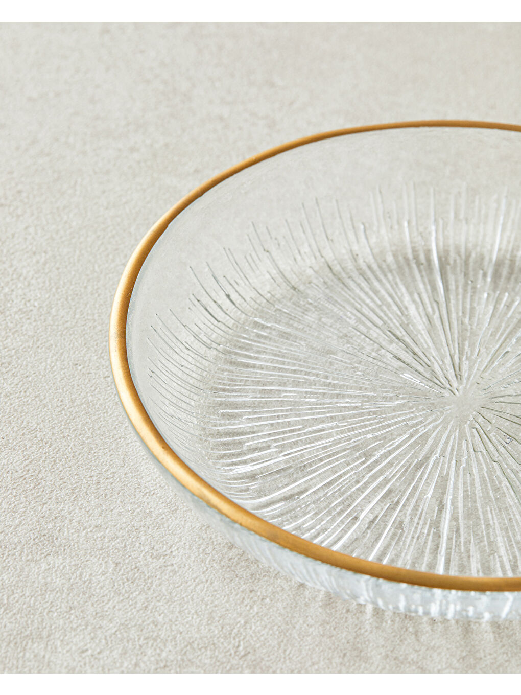 Sarı Petal Cam Çerezlik 12 cm Gold-1