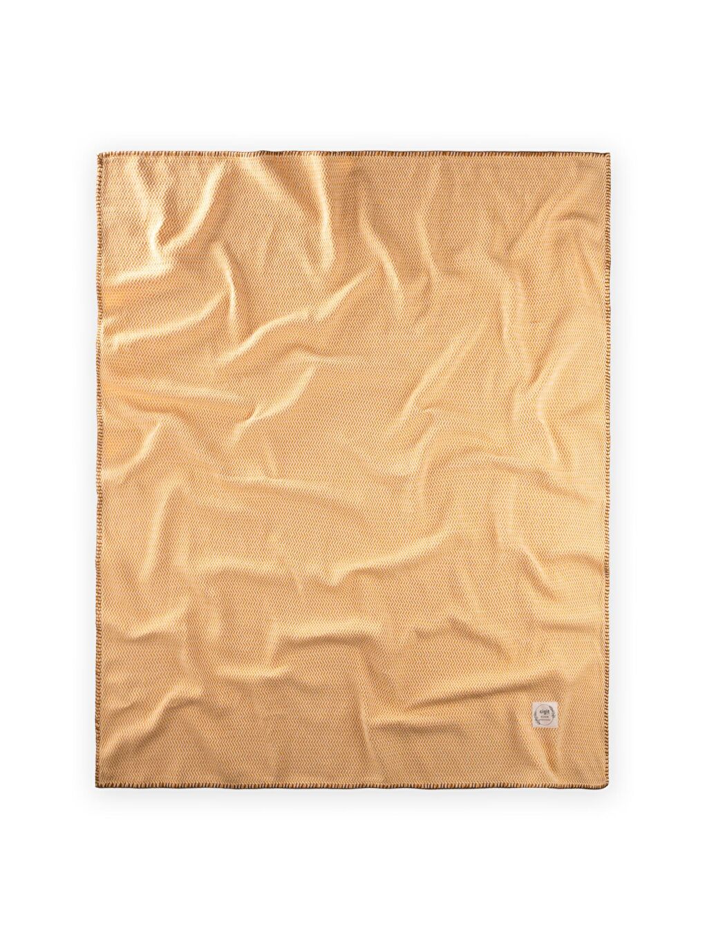 Çoban Dikişli Battaniye 93X100 Cm (+/- 3 Cm ) Hardal Sarı-1
