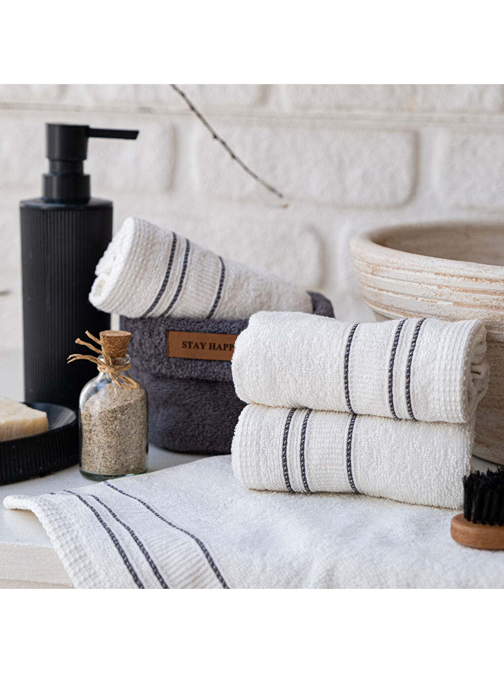 Home Daily 4 lü Havlu Seti 30x50 Cm-Antrasit-2