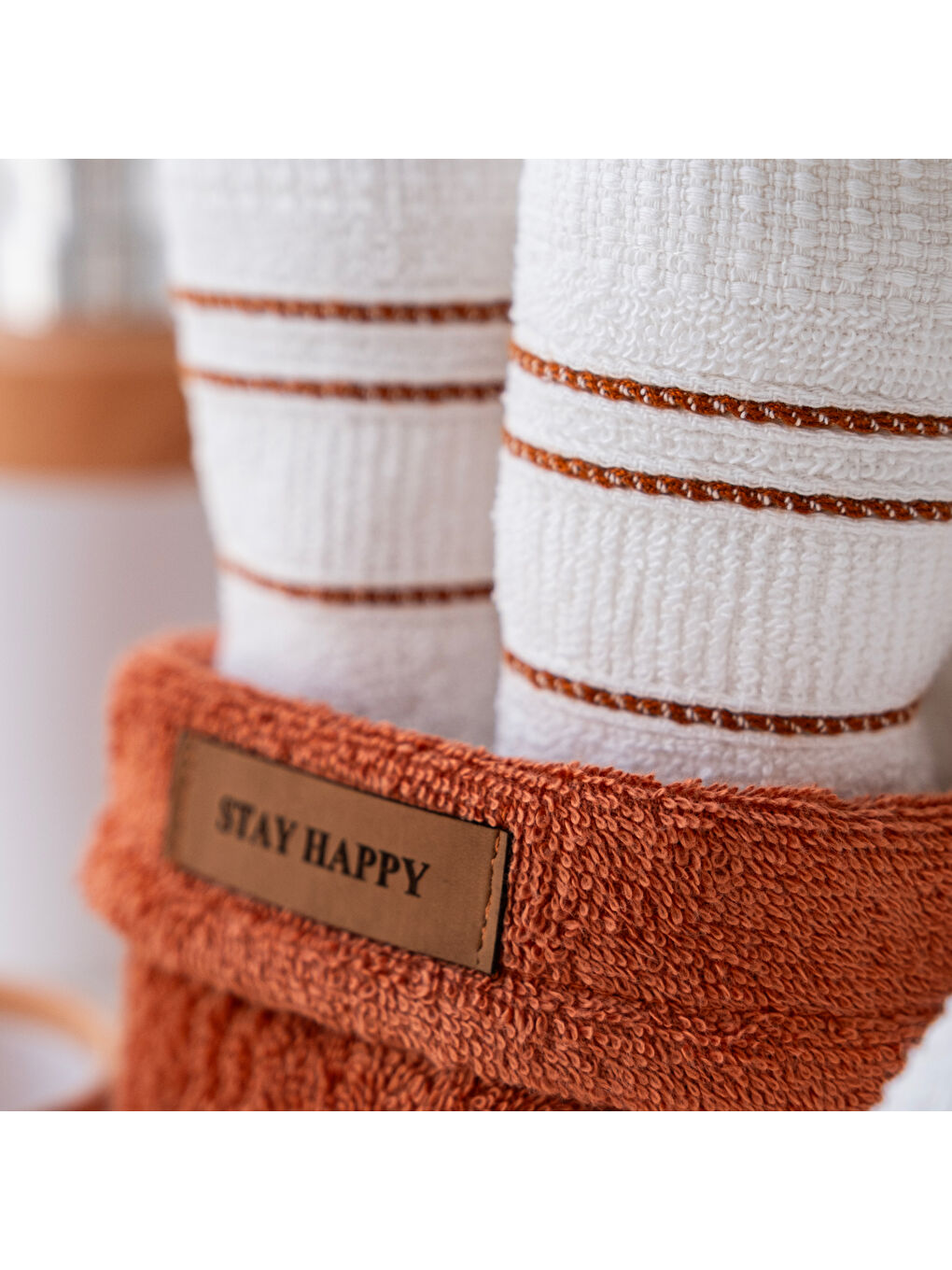 Turuncu Home Daily 4 lü Havlu Seti 30x50 Cm-Kiremit-3