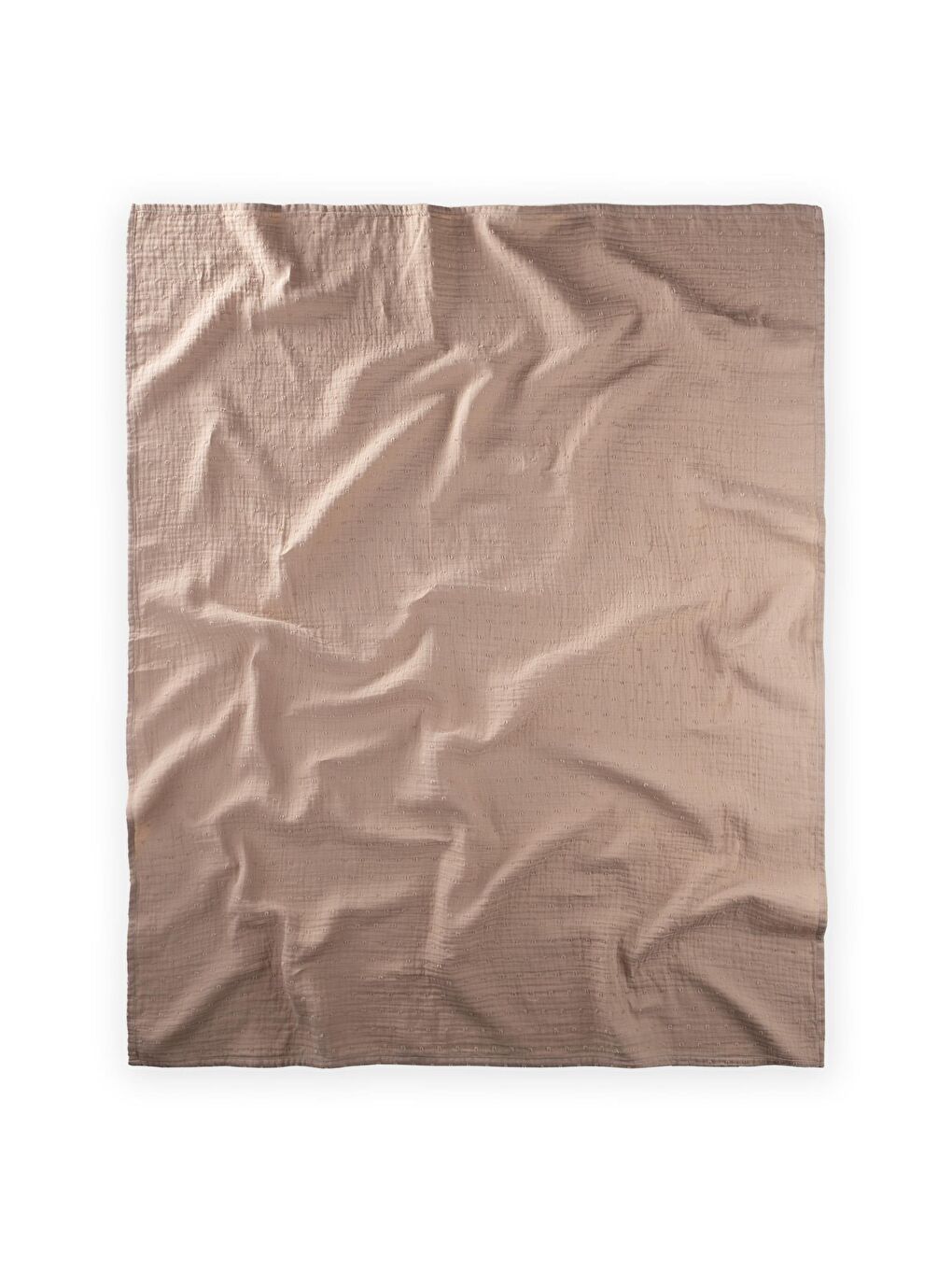 Bej Naturel Puantiyeli Müslin Battaniye 90X100 Cm Vizon-2