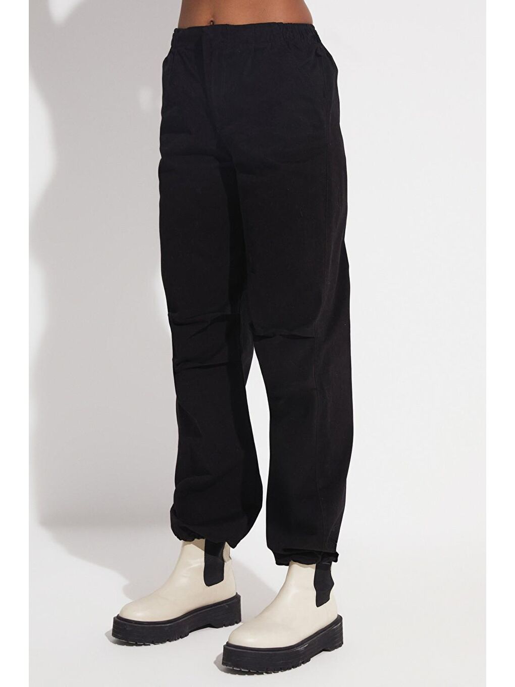 Siyah Pamuk Pantolon-3