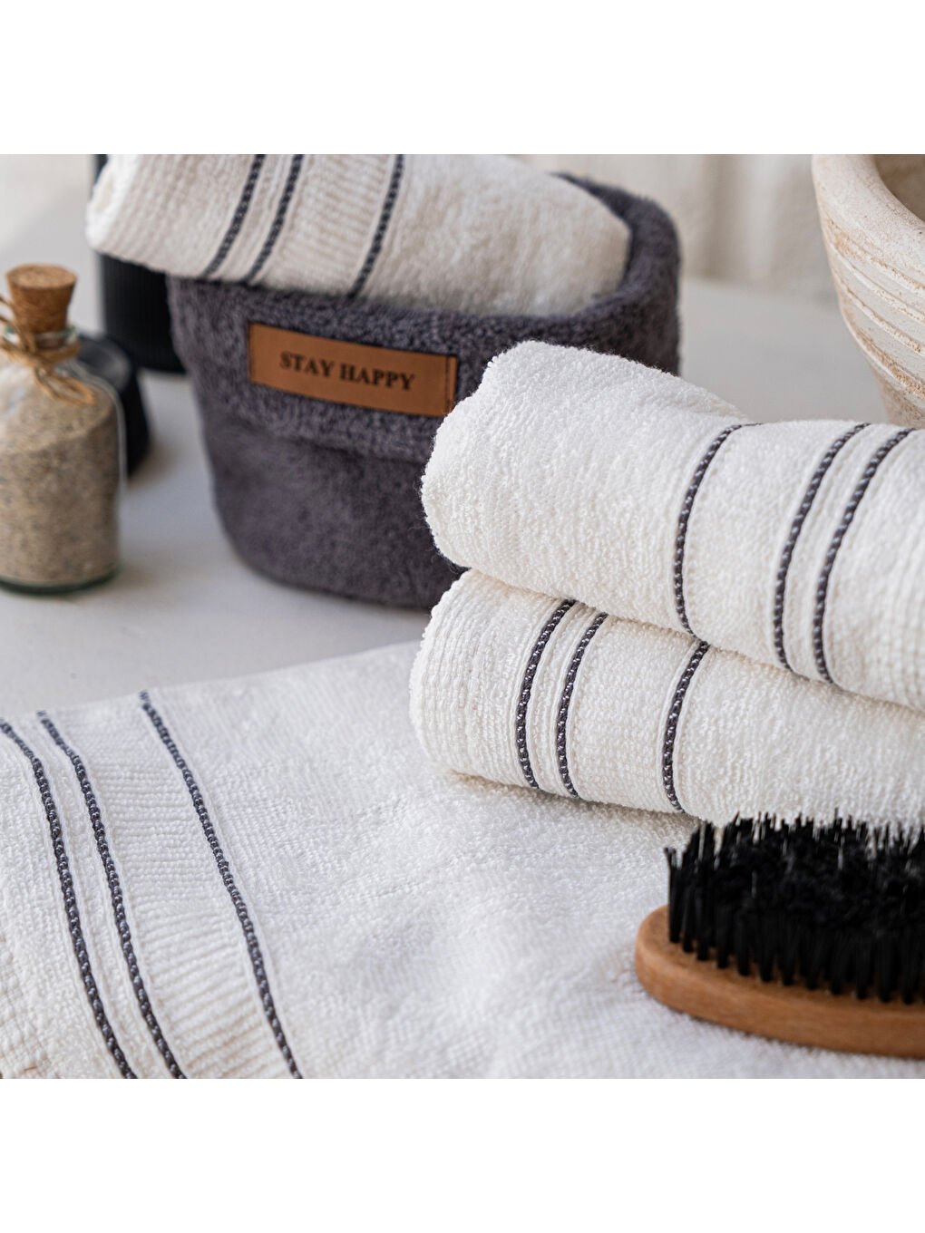 Home Daily 4 lü Havlu Seti 30x50 Cm-Antrasit-5