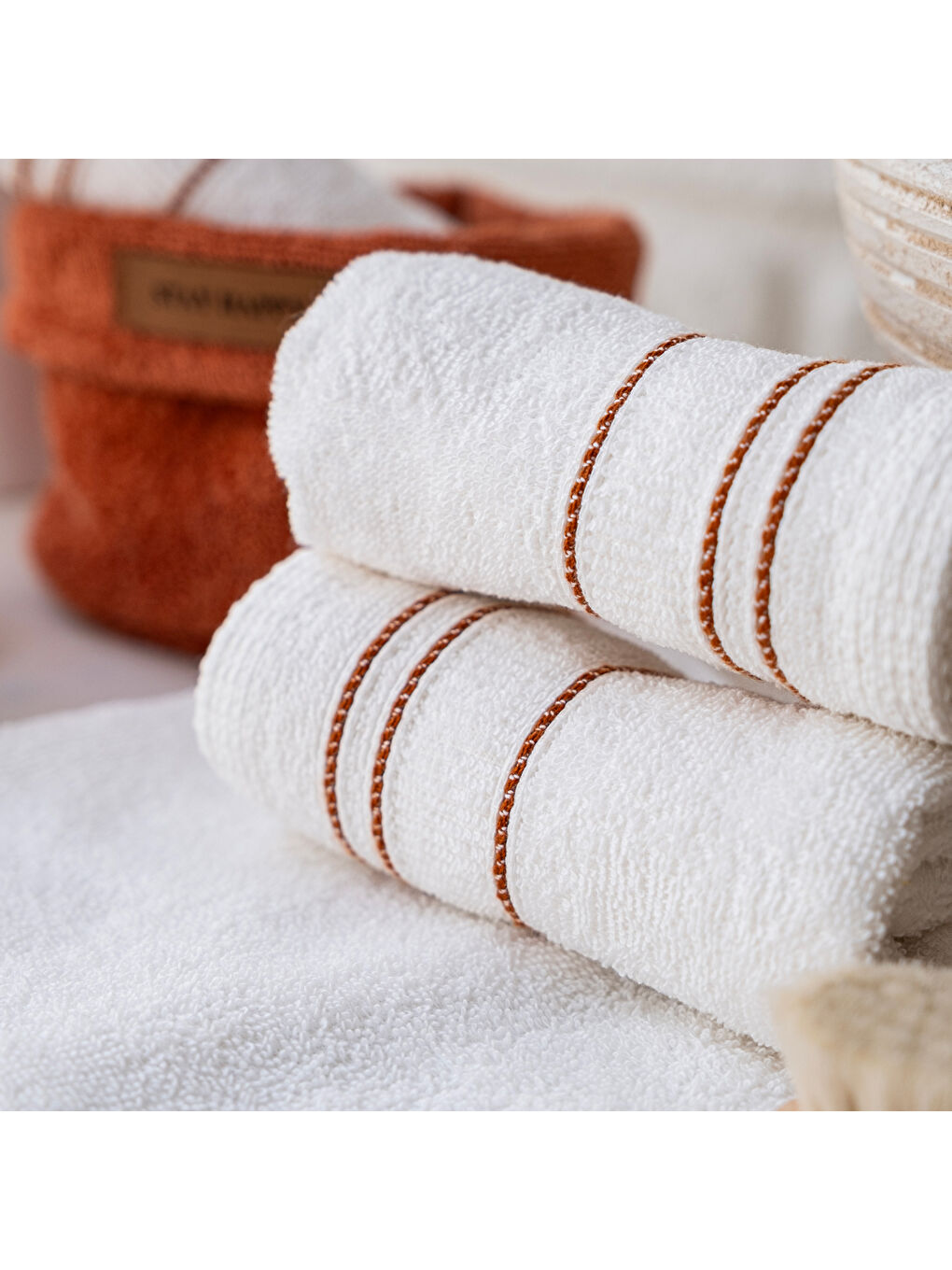 Turuncu Home Daily 4 lü Havlu Seti 30x50 Cm-Kiremit-7