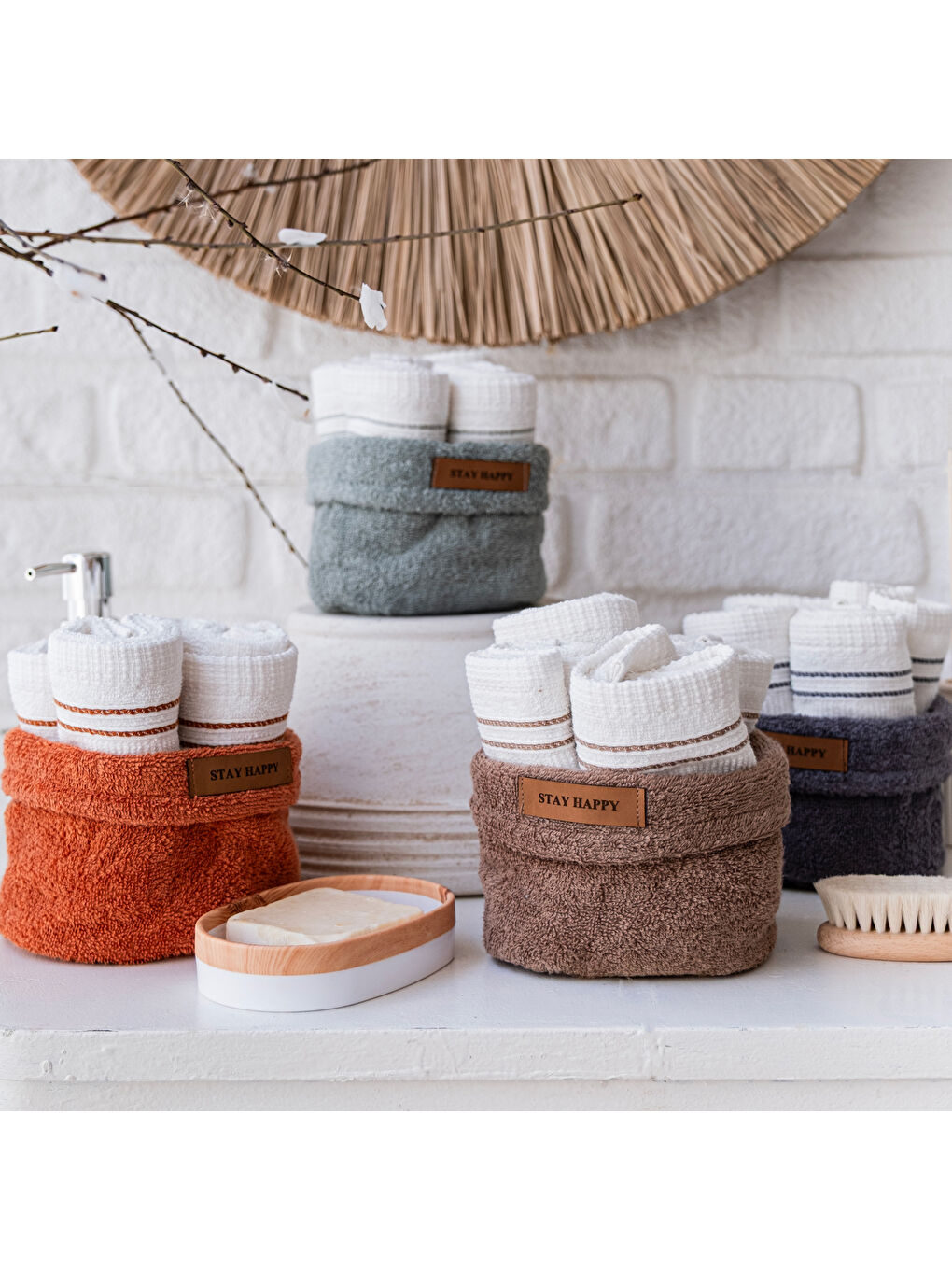 Home Daily 4 lü Havlu Seti 30x50 Cm-Antrasit-7