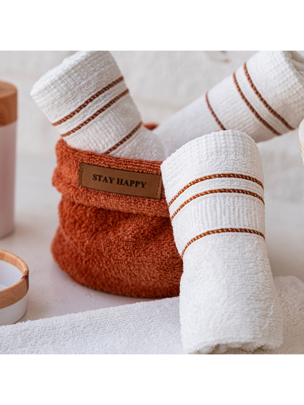 Turuncu Home Daily 4 lü Havlu Seti 30x50 Cm-Kiremit-9