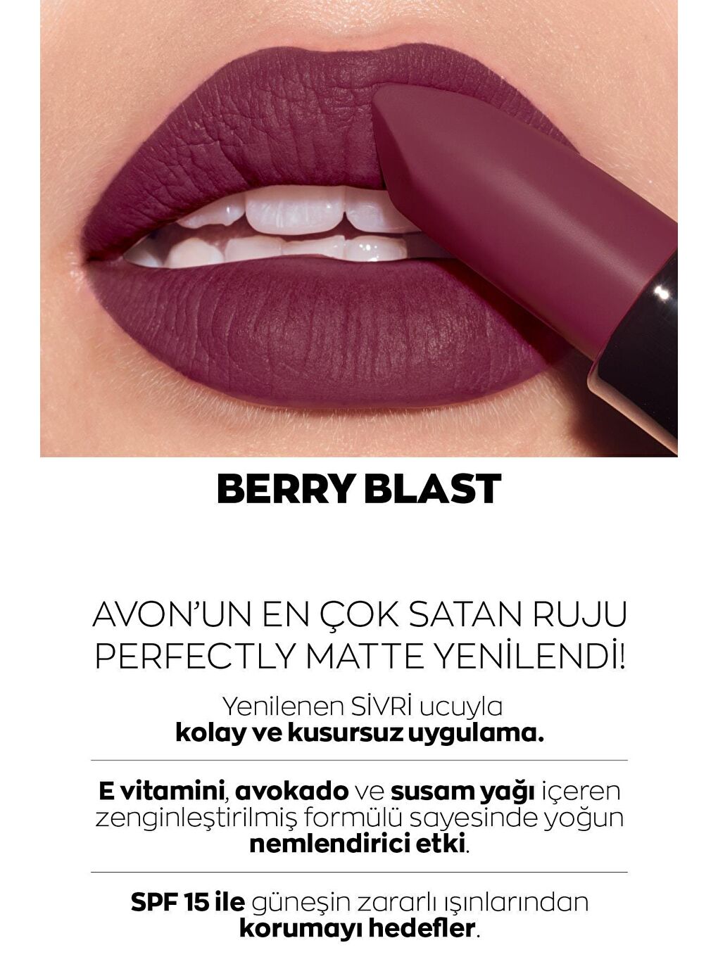 AVON Ultra Mat Ruj Berry Blast ve Glimmerstick Dudak Kalemi Chery Jubilee Paketi - 2