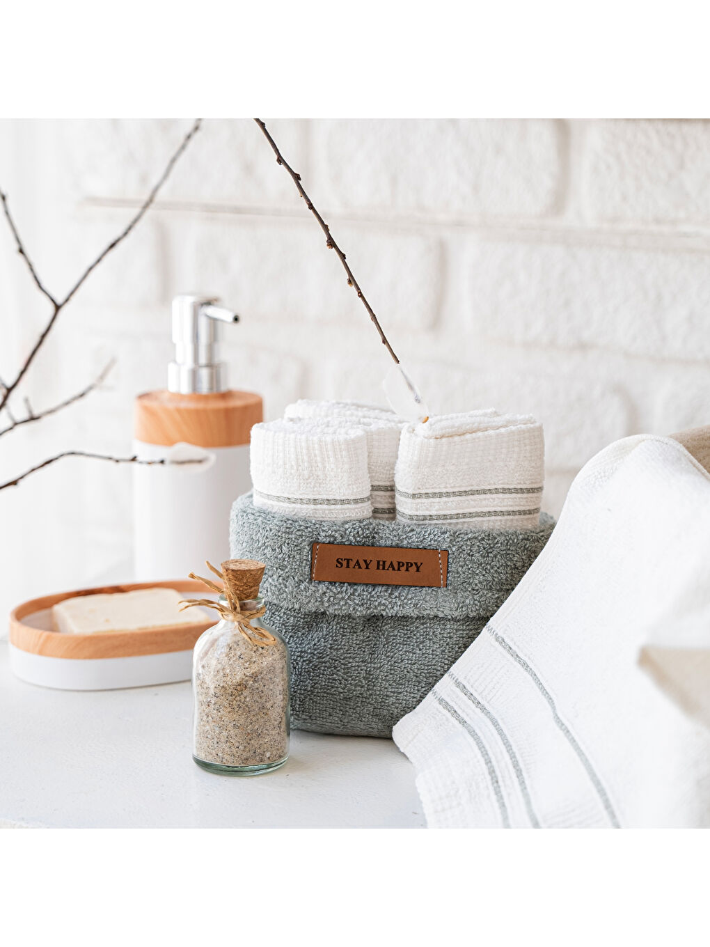 Home Daily 4 lü Havlu Seti 30x50 Cm-Yeşil-1