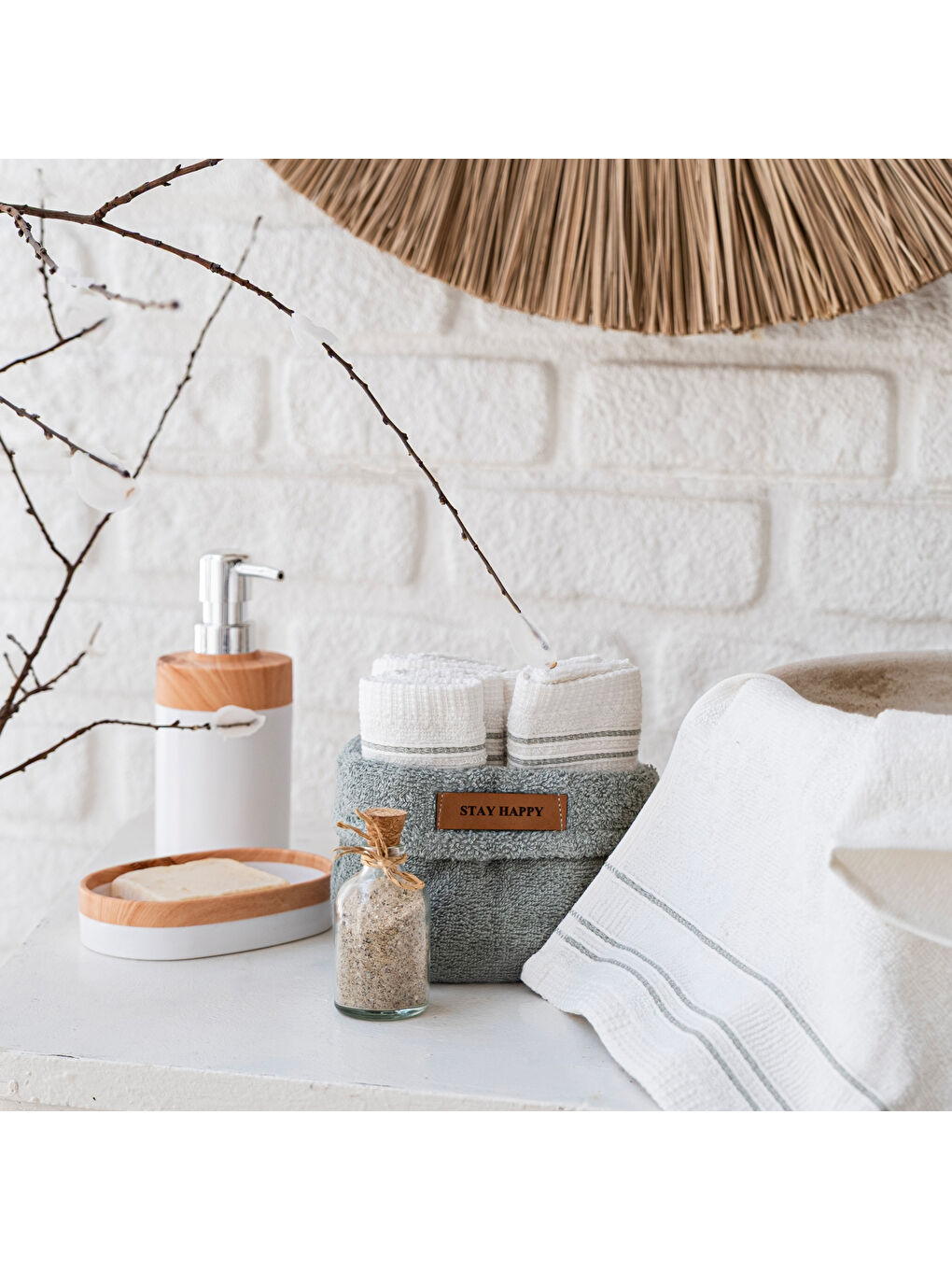 Home Daily 4 lü Havlu Seti 30x50 Cm-Yeşil-2