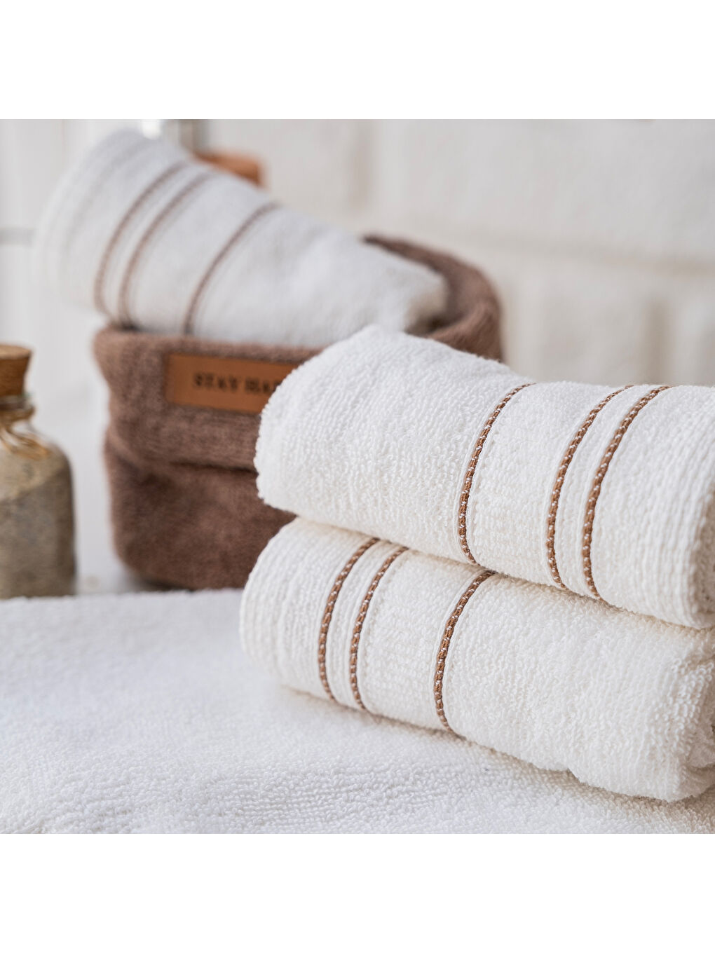 Home Daily 4 lü Havlu Seti 30x50 Cm-Kahverengi-9