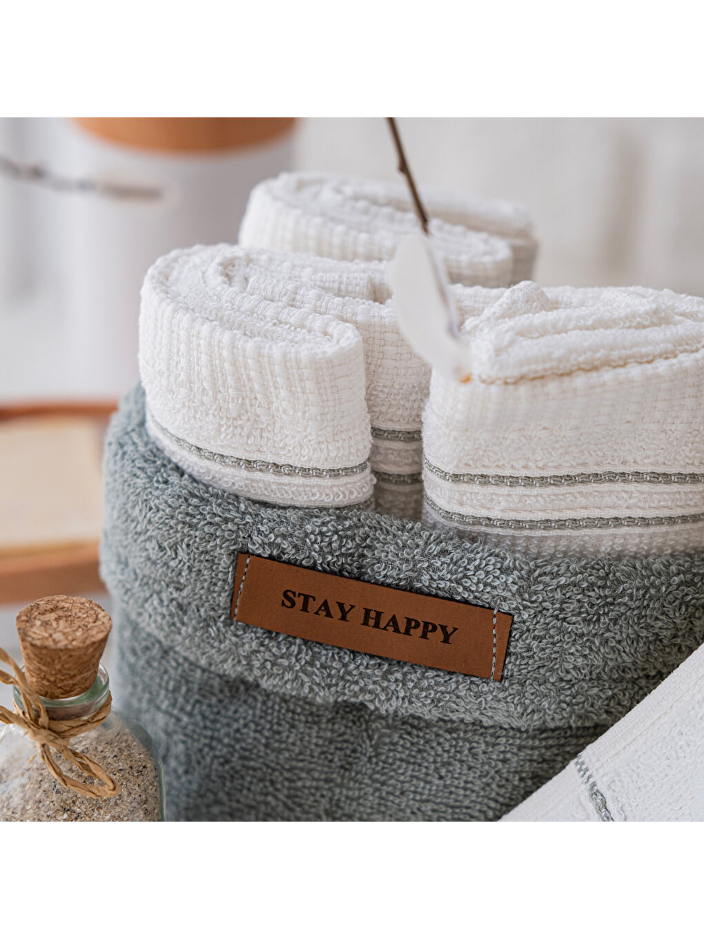 Home Daily 4 lü Havlu Seti 30x50 Cm-Yeşil-4