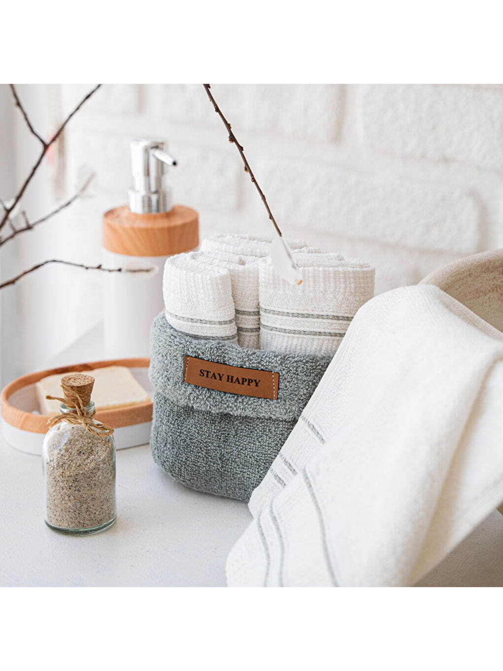 Home Daily 4 lü Havlu Seti 30x50 Cm-Yeşil-6