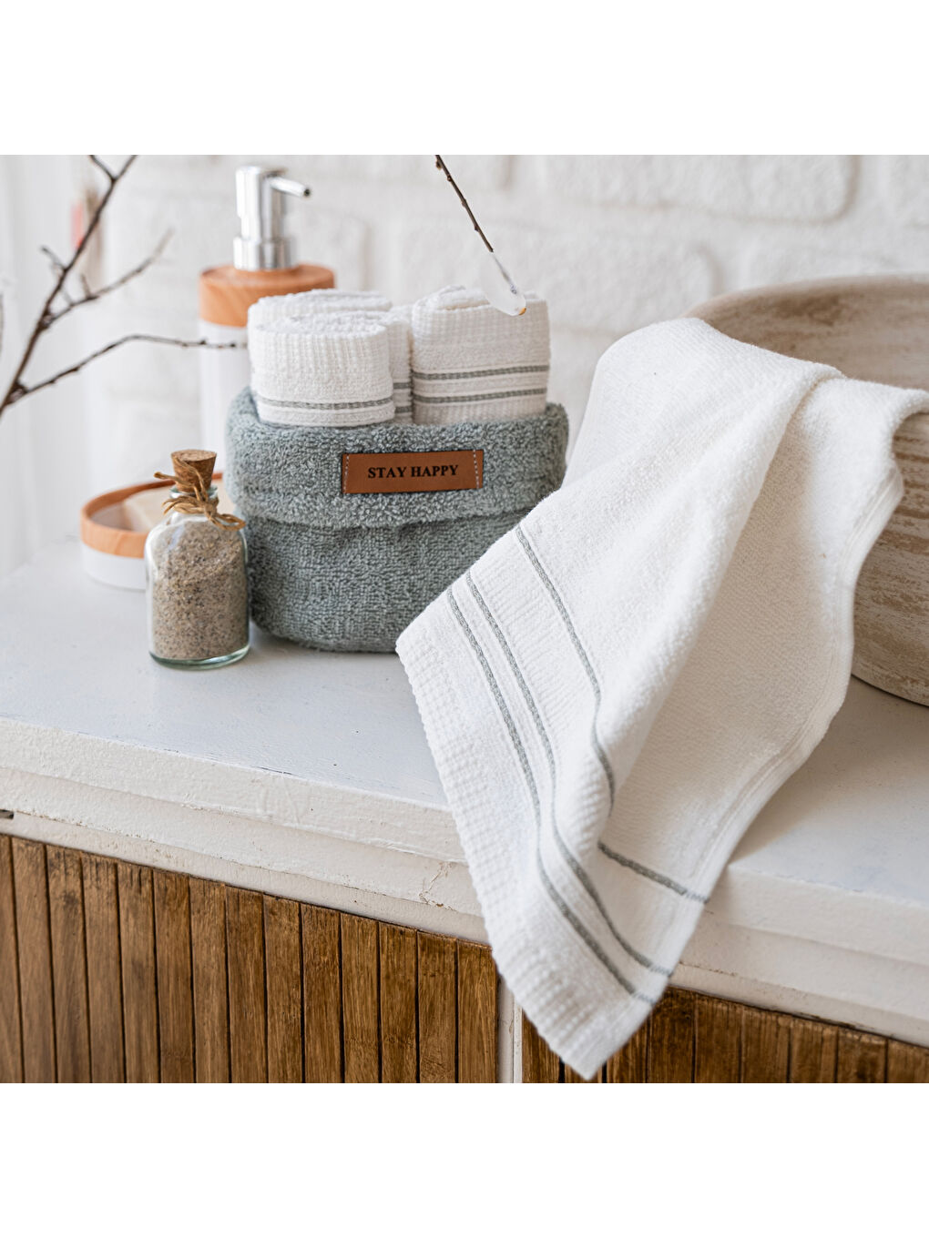 Home Daily 4 lü Havlu Seti 30x50 Cm-Yeşil-7