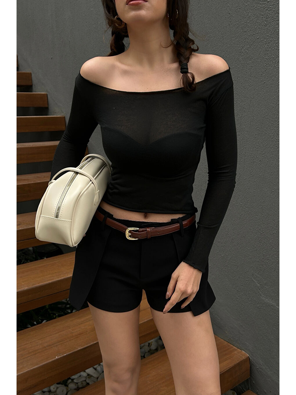 Karışık Kadın Siyah Sonsuz Kumaş Bluz 1017-0160-3