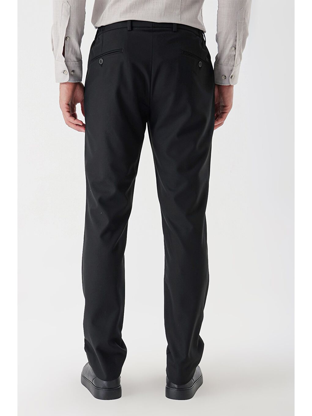 Siyah Esnek Yandan Cepli Casual Slim Fit  Erkek Pantolon 1003235121-6