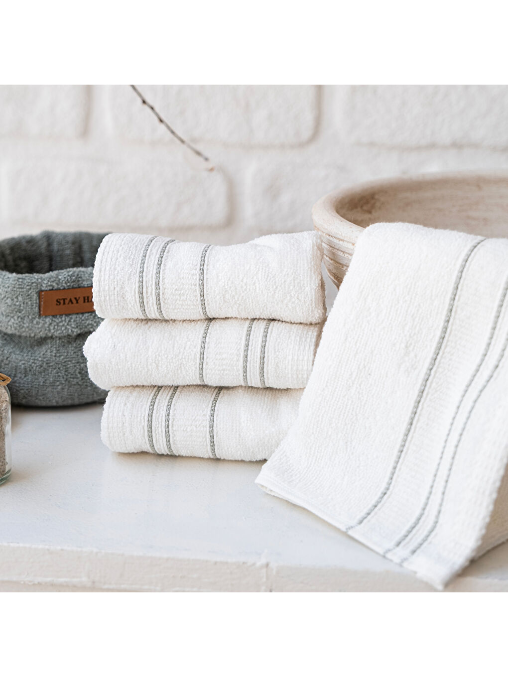 Home Daily 4 lü Havlu Seti 30x50 Cm-Yeşil-9