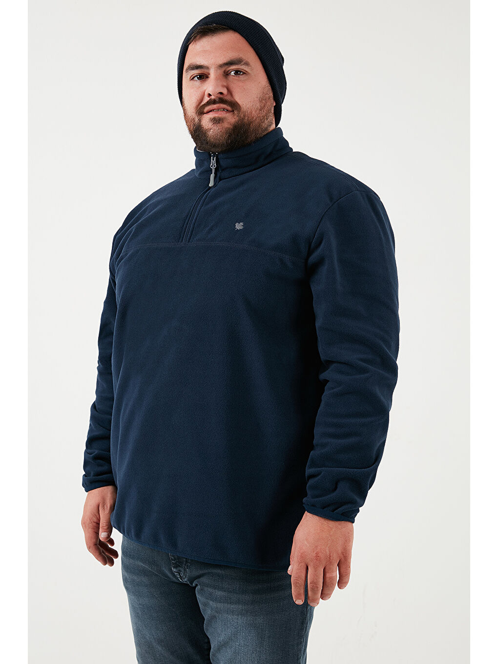 Haki Regular Fit Anti-Pilling Büyük Beden Dik Yaka Kışlık Şardonlu 2'li Paket Polar 5906001BS2-2