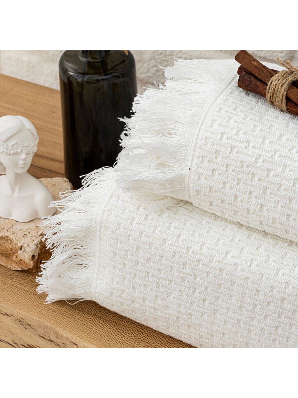 Ekru Home Polly Havlu 70x140 Cm-Krem-2