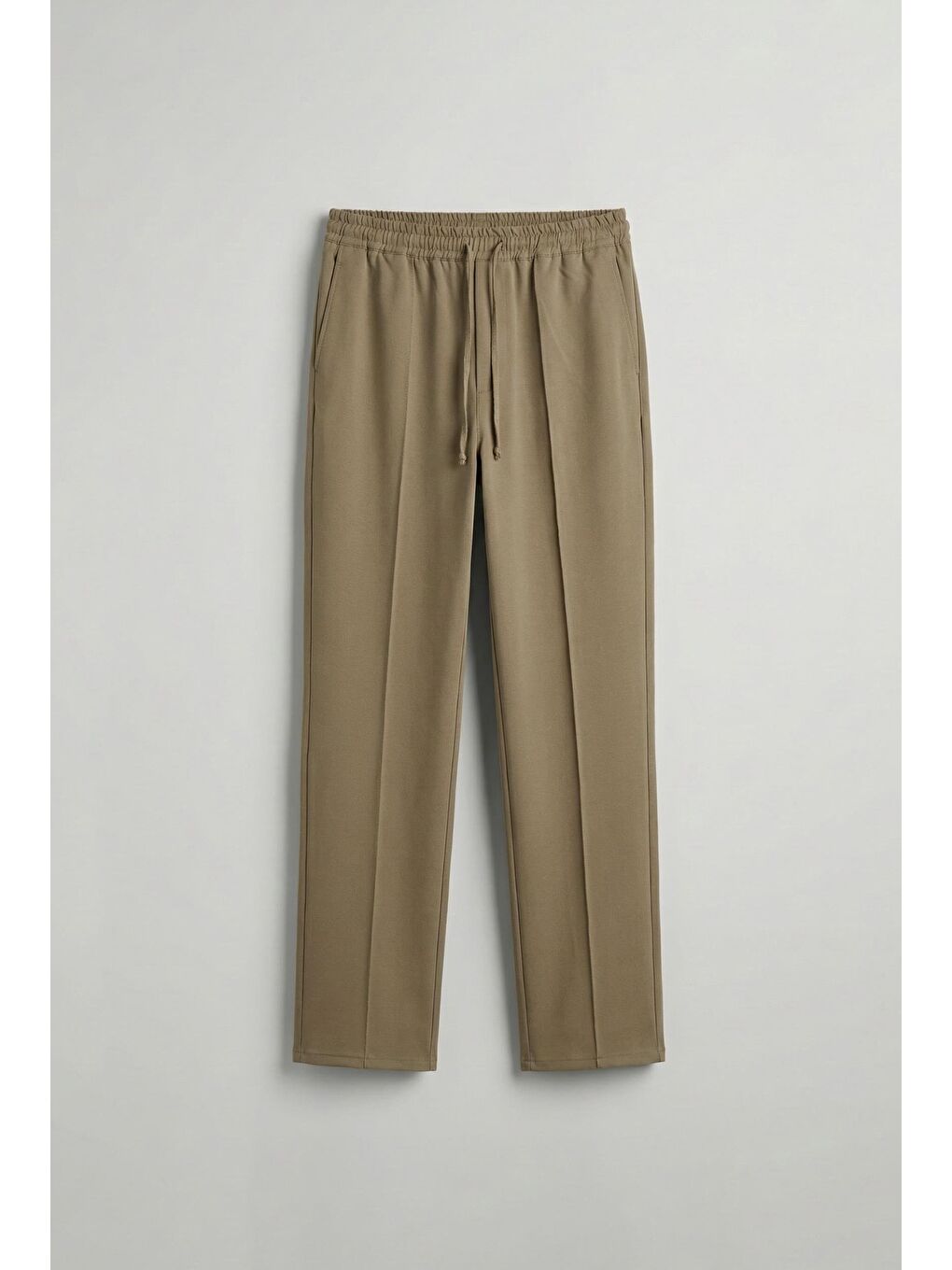 Kahverengi Erkek Beli Lastikli Baggy Pantolon Açık Kahve