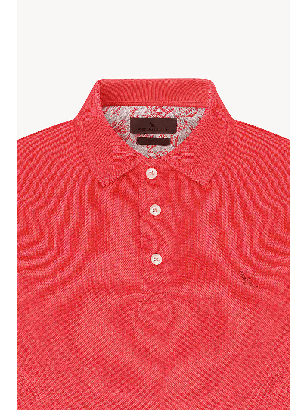 Erkek Kırmızı Slim Fit Dar Kesim Polo Yaka %100 Pamuk Kısa Kollu Tişört-6