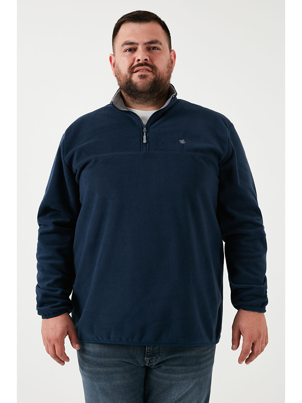 Antrasit Regular Fit Anti-Pilling Büyük Beden Dik Yaka Kışlık Şardonlu 2'li Paket Polar 5906001BS2-1