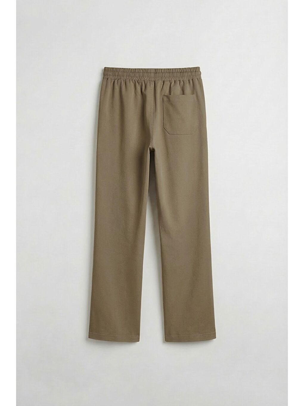 Kahverengi Erkek Beli Lastikli Baggy Pantolon Açık Kahve-1