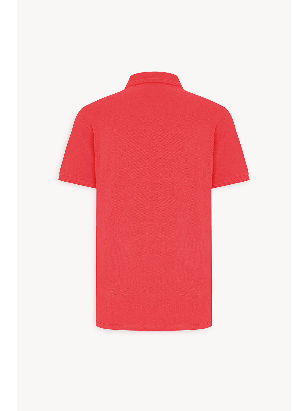 Erkek Kırmızı Slim Fit Dar Kesim Polo Yaka %100 Pamuk Kısa Kollu Tişört-8