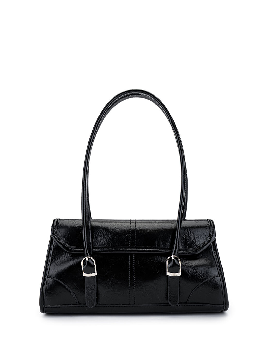 Suni Deri Baget Çift Toka Liars Siyah Kadın Kol Çanta