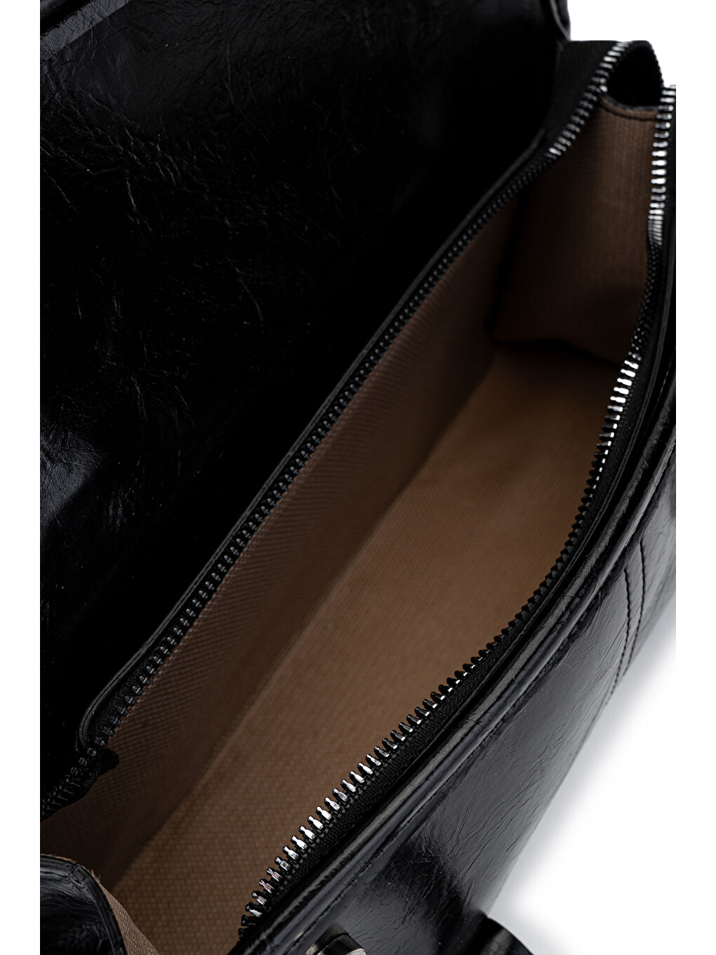 Suni Deri Baget Çift Toka Liars Siyah Kadın Kol Çanta-4