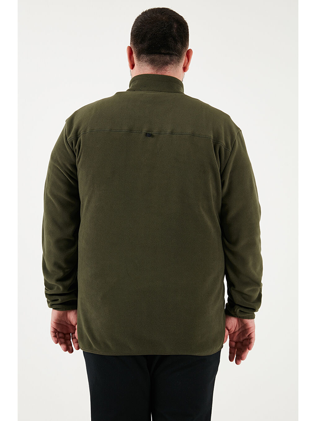 Haki Regular Fit Anti-Pilling Büyük Beden Dik Yaka Kışlık Şardonlu 2'li Paket Polar 5906001BS2-3