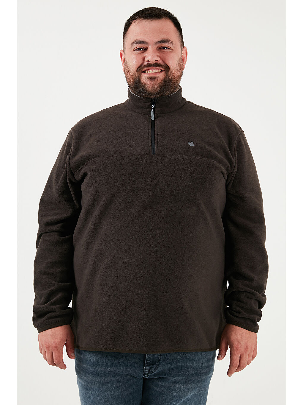 Antrasit Regular Fit Anti-Pilling Büyük Beden Dik Yaka Kışlık Şardonlu 2'li Paket Polar 5906001BS2-1