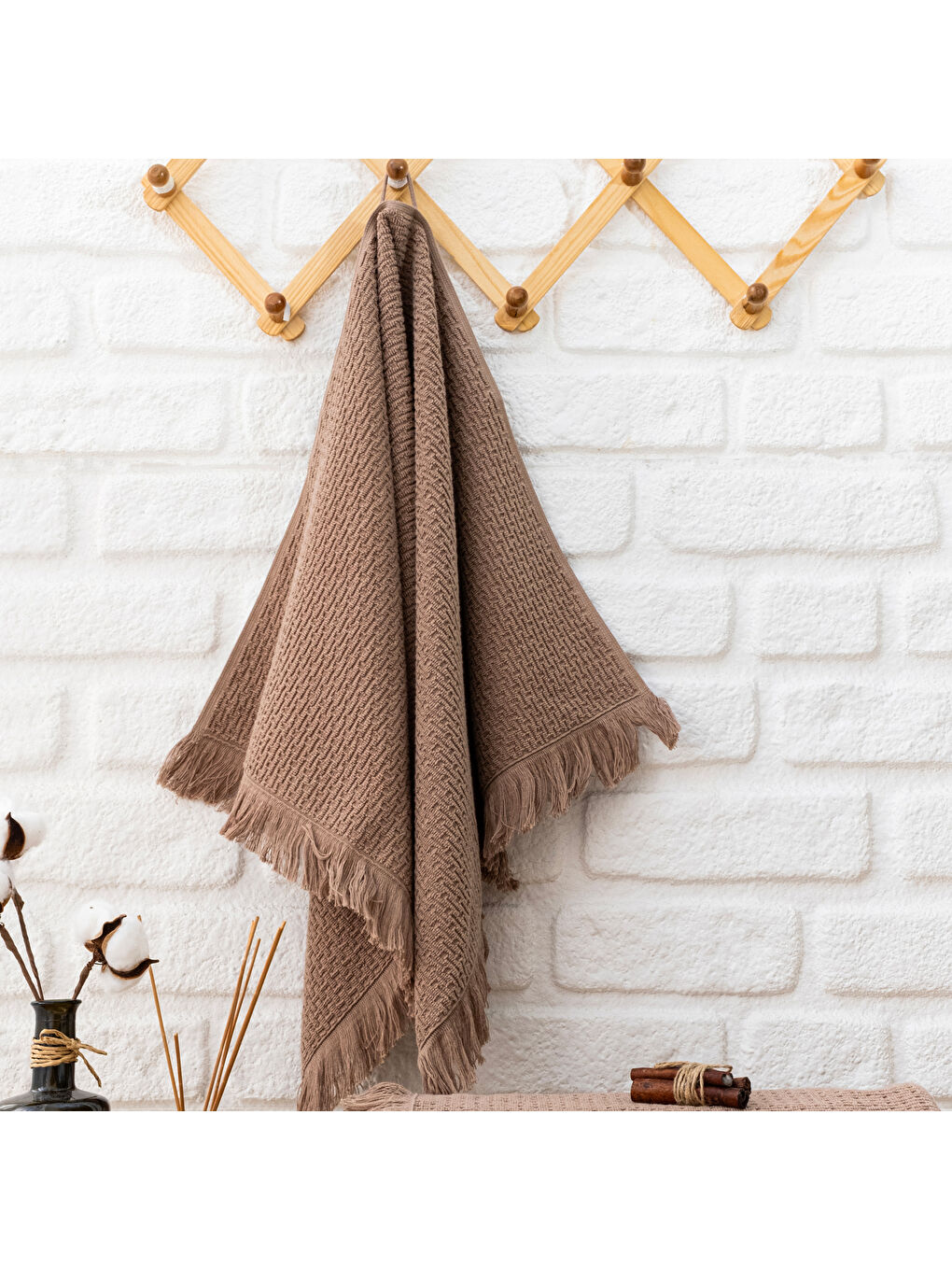 Home Polly Havlu 70x140 Cm-Kahverengi-1