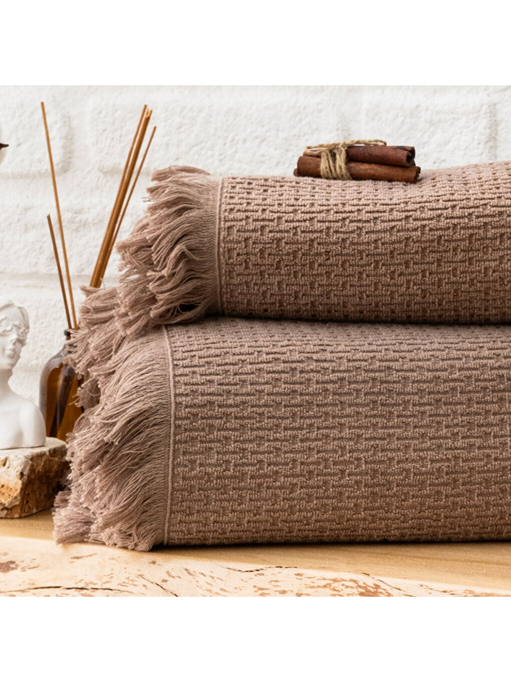 Home Polly Havlu 70x140 Cm-Kahverengi-2