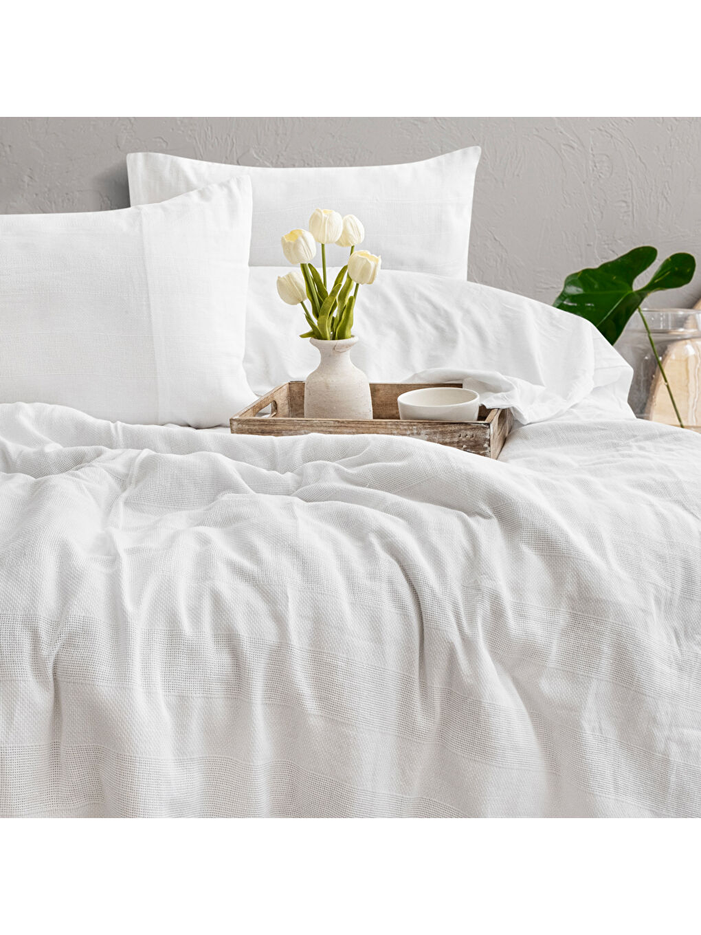 Home Etamine Pamuk ÇK Nevresim Takımı 4 Parça - Beyaz-1