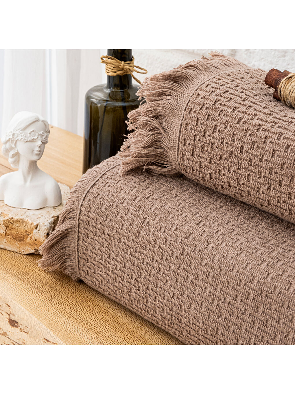 Home Polly Havlu 70x140 Cm-Kahverengi-4