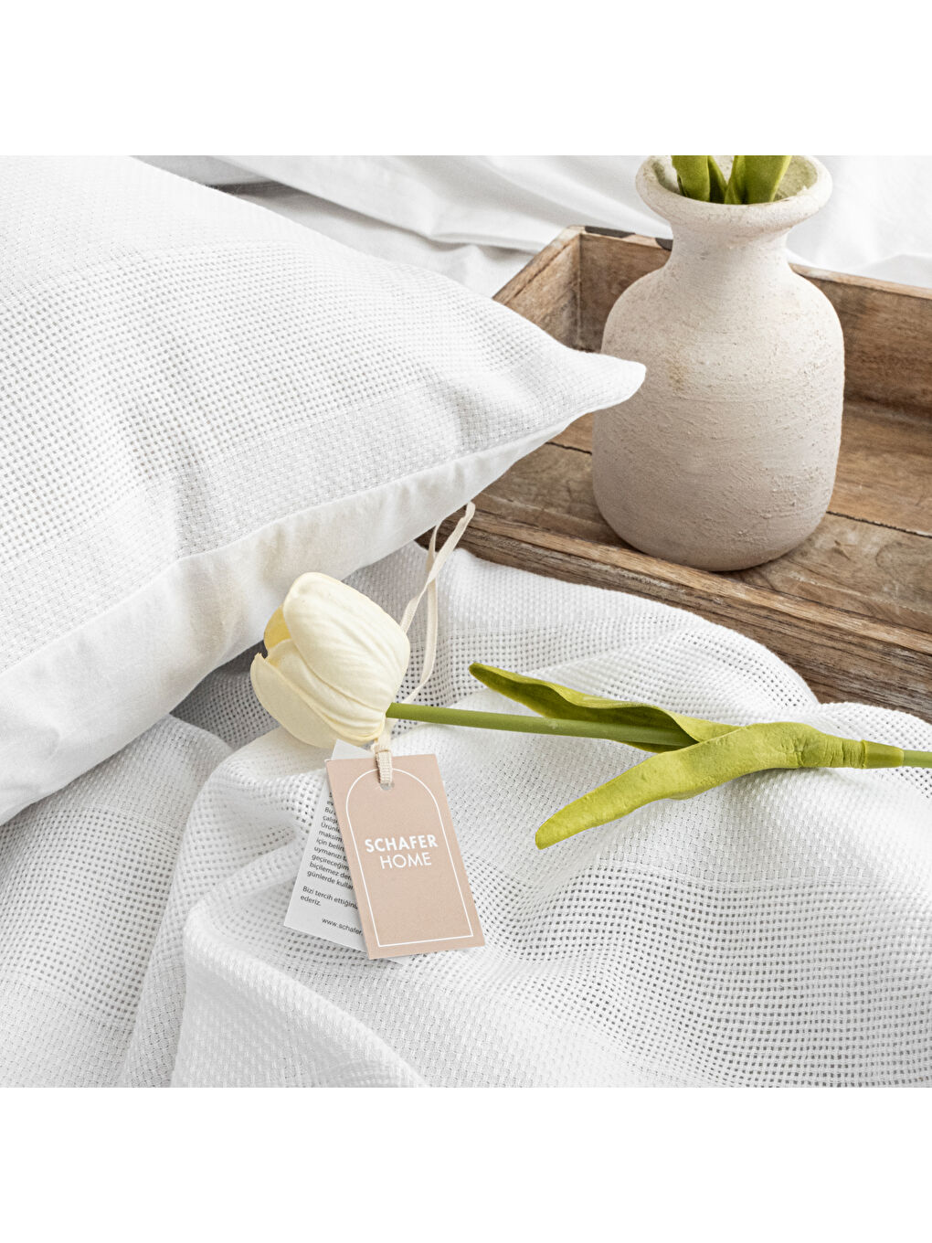 Home Etamine Pamuk ÇK Nevresim Takımı 4 Parça - Beyaz-2