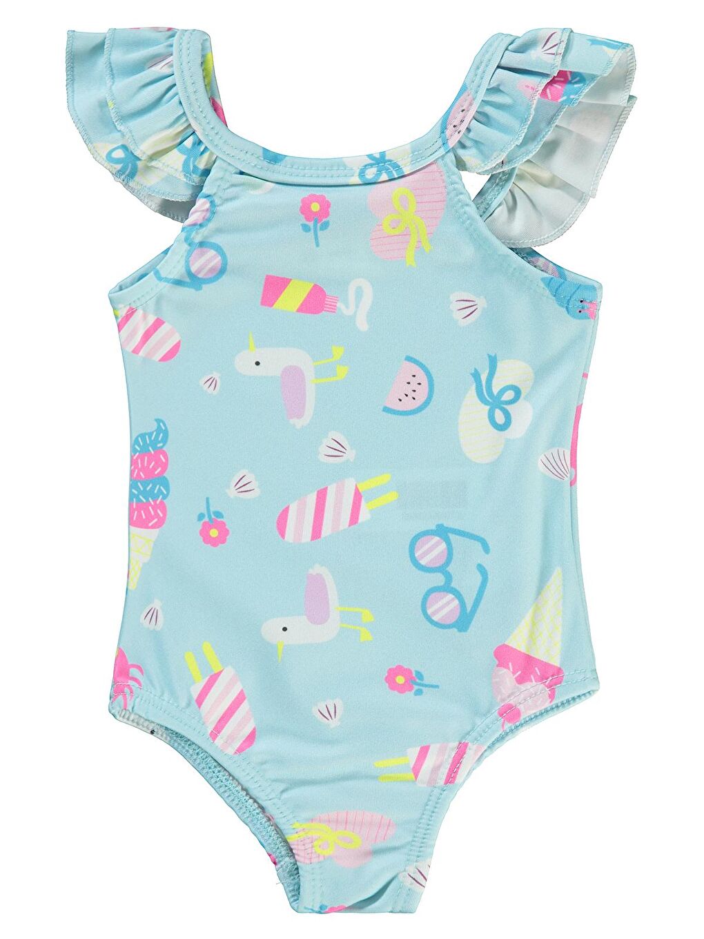 Baby Kız Bebek Mayo 6-18 Ay Açık Mavi-1