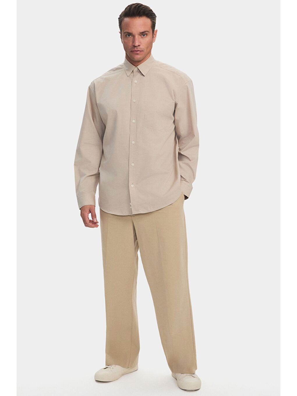 Haki Exclusive Erkek Oversize Gömlek