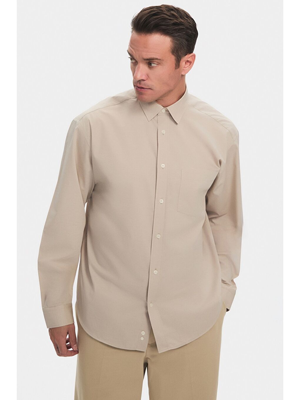 Haki Exclusive Erkek Oversize Gömlek-1
