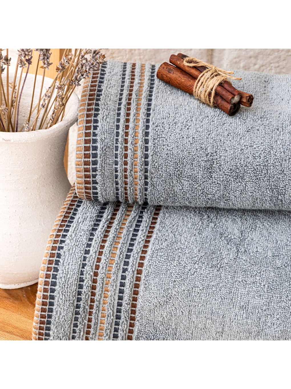 Home Rosy Armürlü Havlu 70x140 Cm-İndigo-2