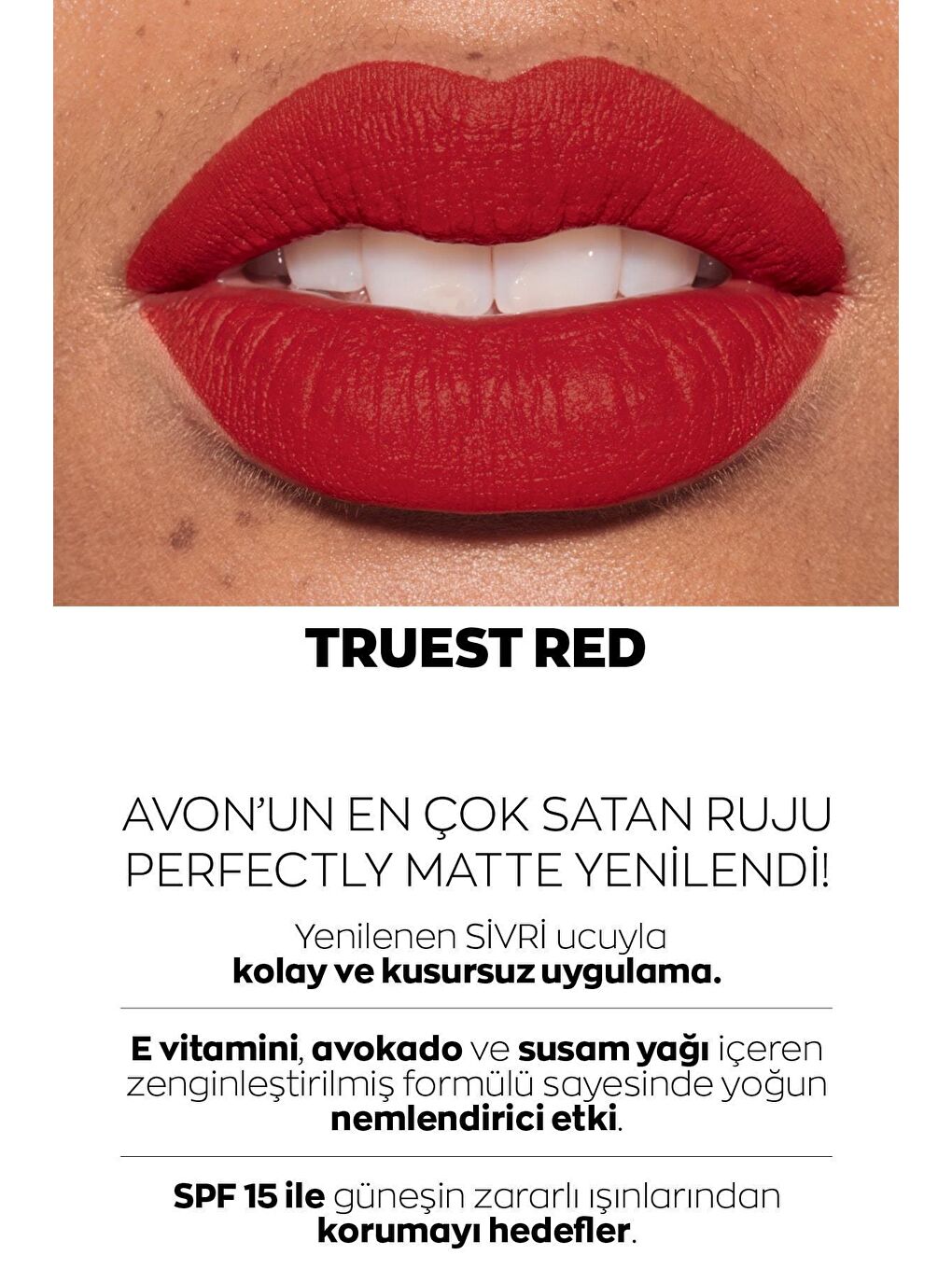 AVON Ultra Mat Ruj Truest Red ve Glimmerstick Dudak Kalemi Ruby Shock Paketi - 2