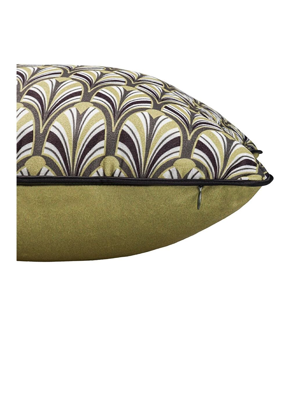 Lüks Kadife 43x43 Cm Kırlent Kılıfı Dekoratif Yumuşak Salon Koltuk Avangart Biyeli Yeşil-1