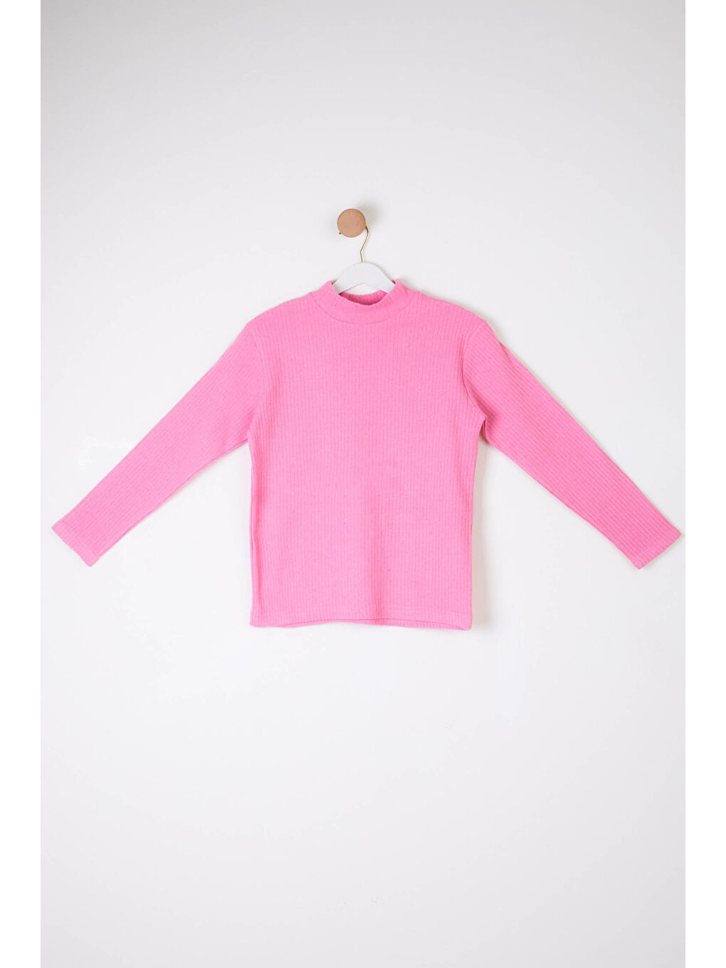 TOFİSA Pembe Kız Çocuk Pembe Fitilli Sweatshırt